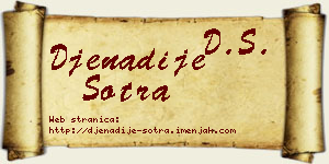 Đenadije Šotra vizit kartica